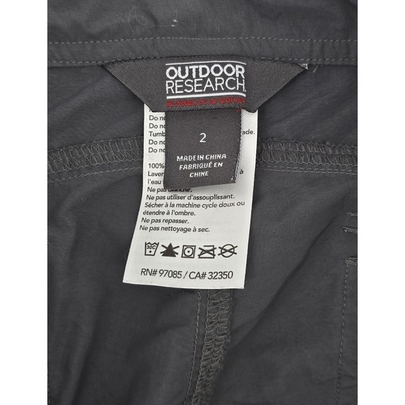 Outdoor Research Women Sz 2 Treadway Hiking Shorts Gray Nylon 50+ UPF Gorpcore - Picture 6 of 10